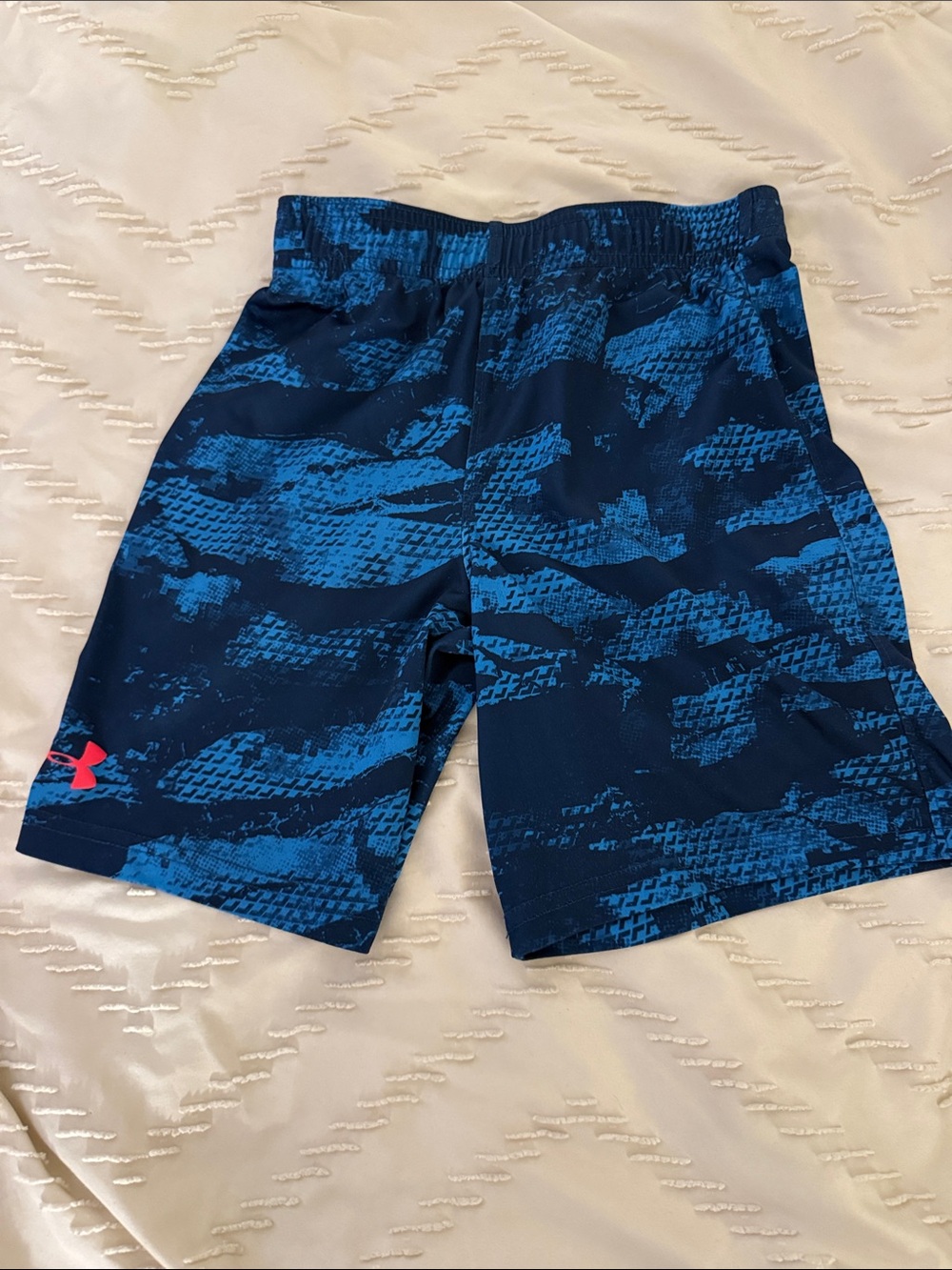 Under Armour Navy and Bright Blue Boys' Performance Print Shorts
